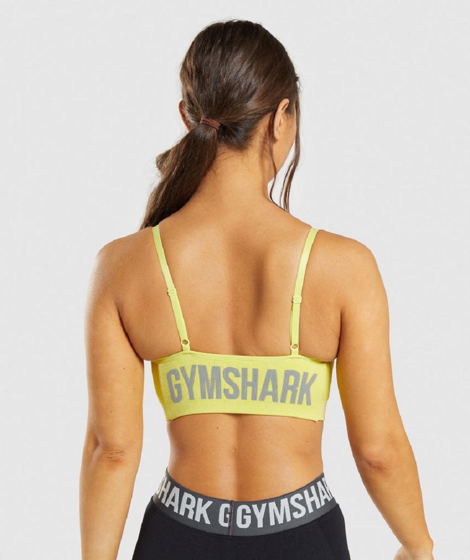 Gymshark Flex Strappy Ženske Sportski Grudnjak Žute | HR 3305PJJ